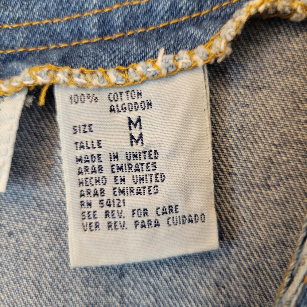 TRUE BLUE Denim Blue Jean Maxi Dress Vintage 90s y2k Western 100% Cotton Size M - Picture 14 of 15